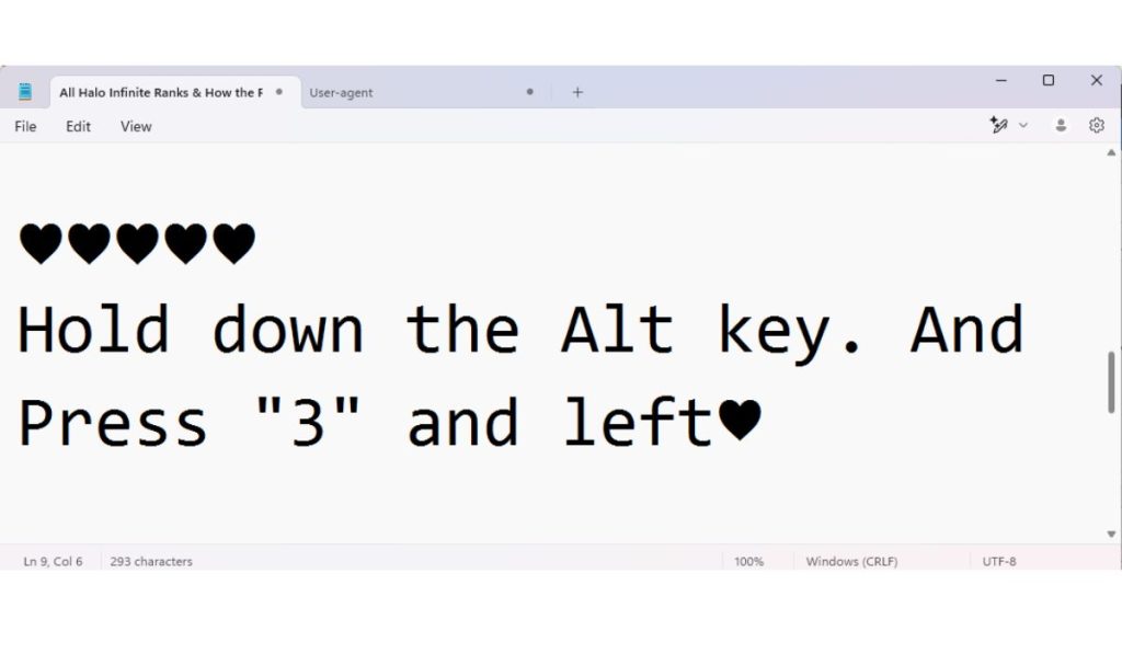 Using Alt Code (For Numeric Keypad Users)