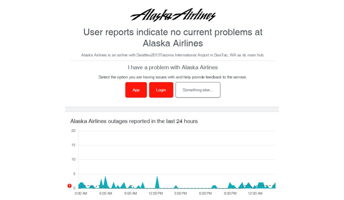 Alaska Airlines Server Status