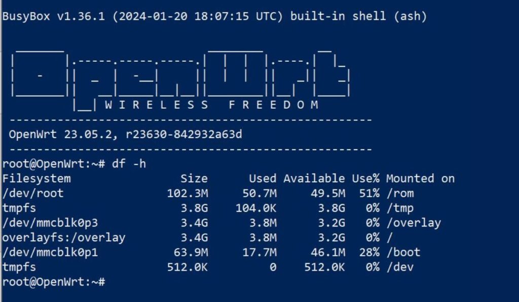 Free Space Is Not Updating in OpenWrt After Package Removal